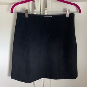 Babaton Modern Mini Skirt Black Vegan Suede 6